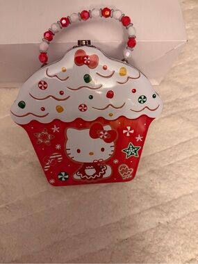 Hello Kitty Red & White Festive Cupcake Tin Container